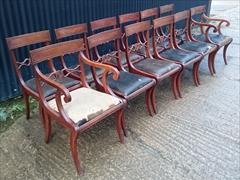 12 antique dining chairs carver 21½w 22d 34h single 18½w 20d 34h 18hs 6.JPG